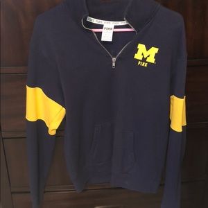 Pink! Michigan Quarter-Zip
